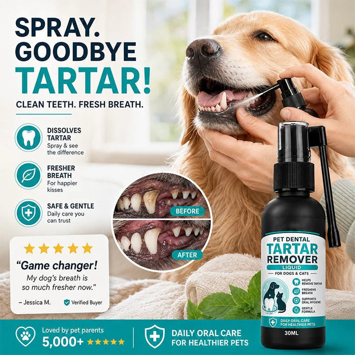 🔥Last Day 20% OFF-🐾 Pet Dental Cleaning Spray for Dogs & Cats – Fresh Breath & Easy Oral Care