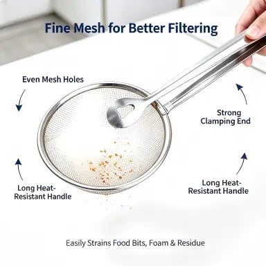 🔥LAST DAY - BUY 1 GET 1 FREE!!🎁 2pack-2-in-1 Stainless Steel Strainer Tongs