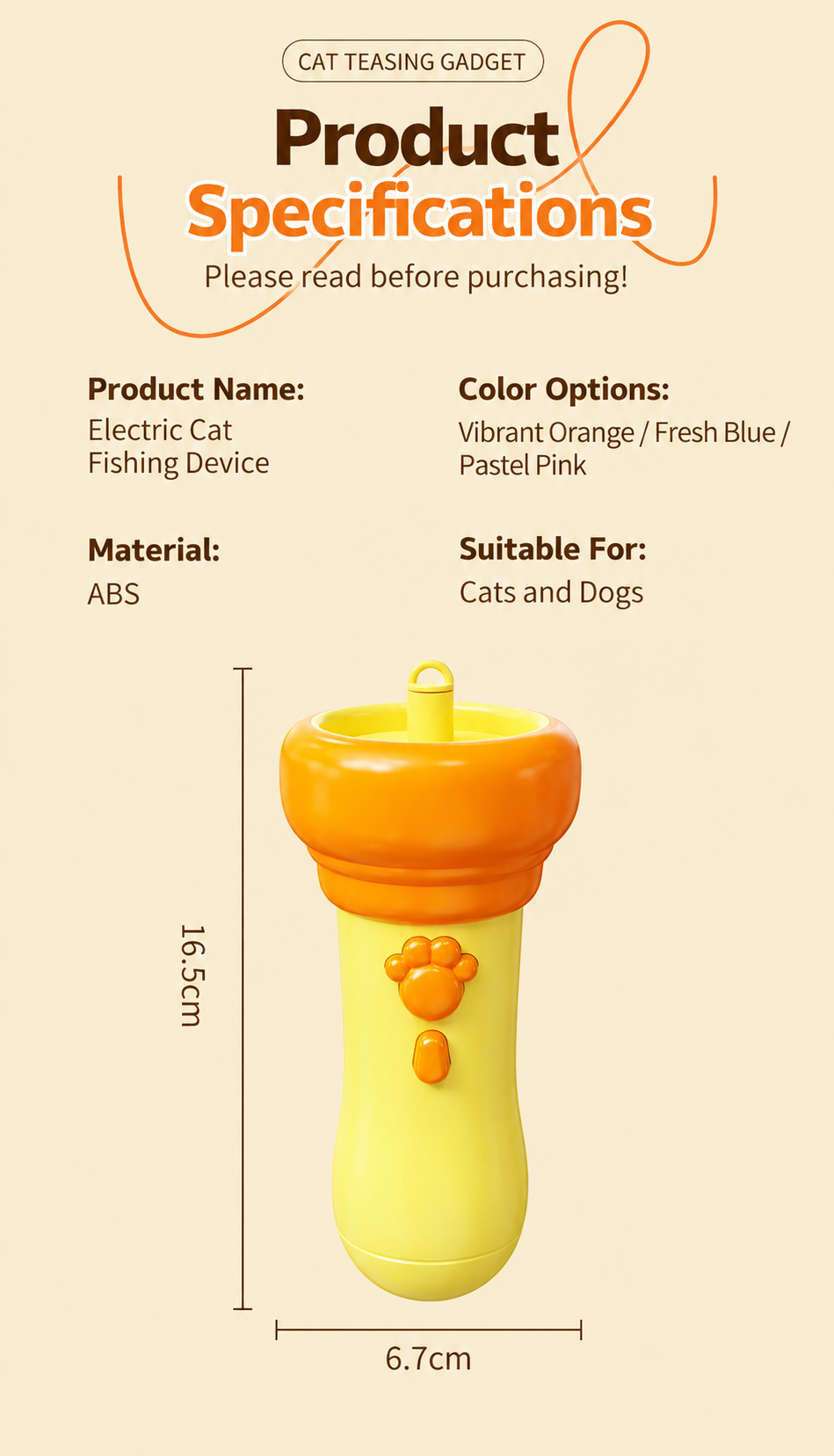 🔥Last Day 20% OFF-🐾2026 New Contcove® Electric Cat Teaser Toy – One-Button Launch Interactive Cat Fishing Toy 🎣
