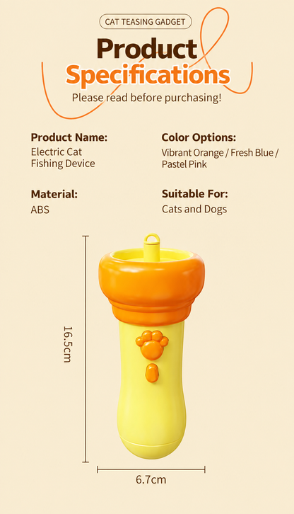 🔥Last Day 20% OFF-🐾2026 New Contcove® Electric Cat Teaser Toy – One-Button Launch Interactive Cat Fishing Toy 🎣