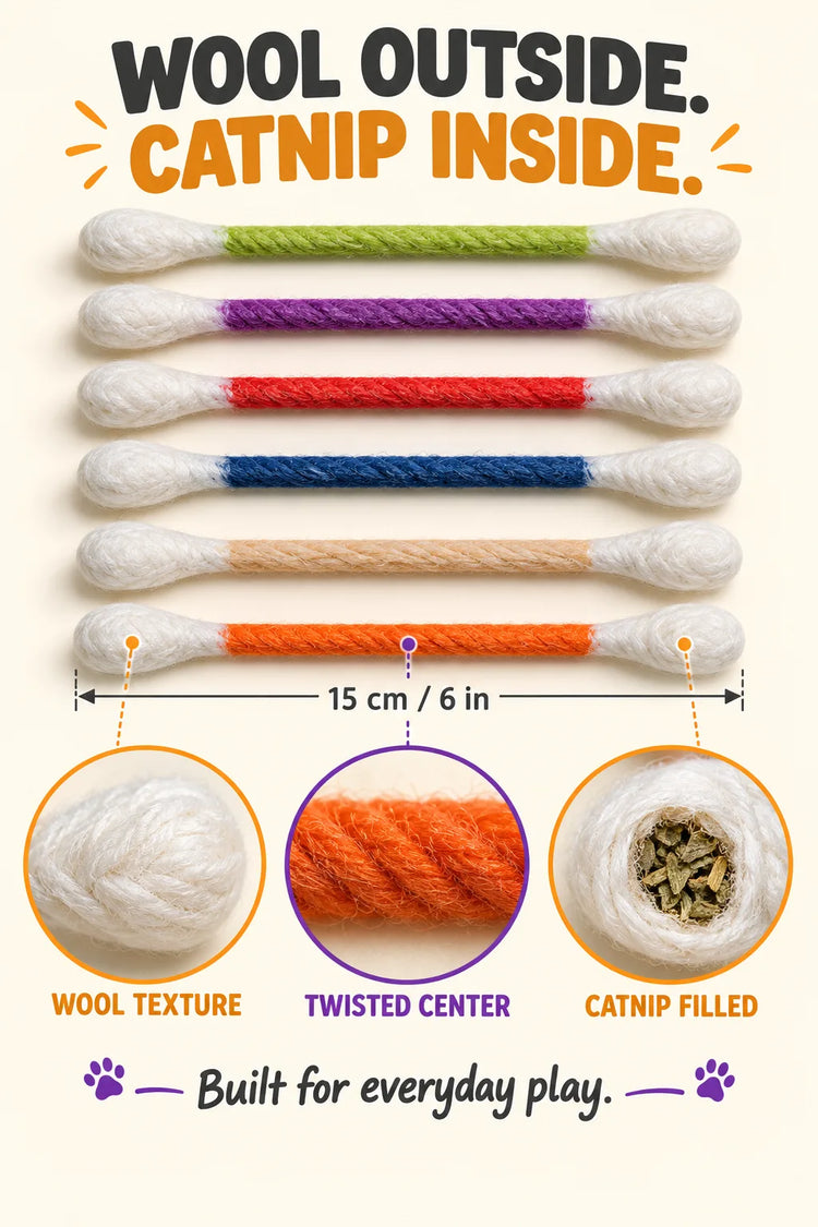 🔥Last Day 20% OFF-🐱2026 New Contcove® Giant Q-Tip Cat Toy – Endless Fun for Bored Cats 🎉