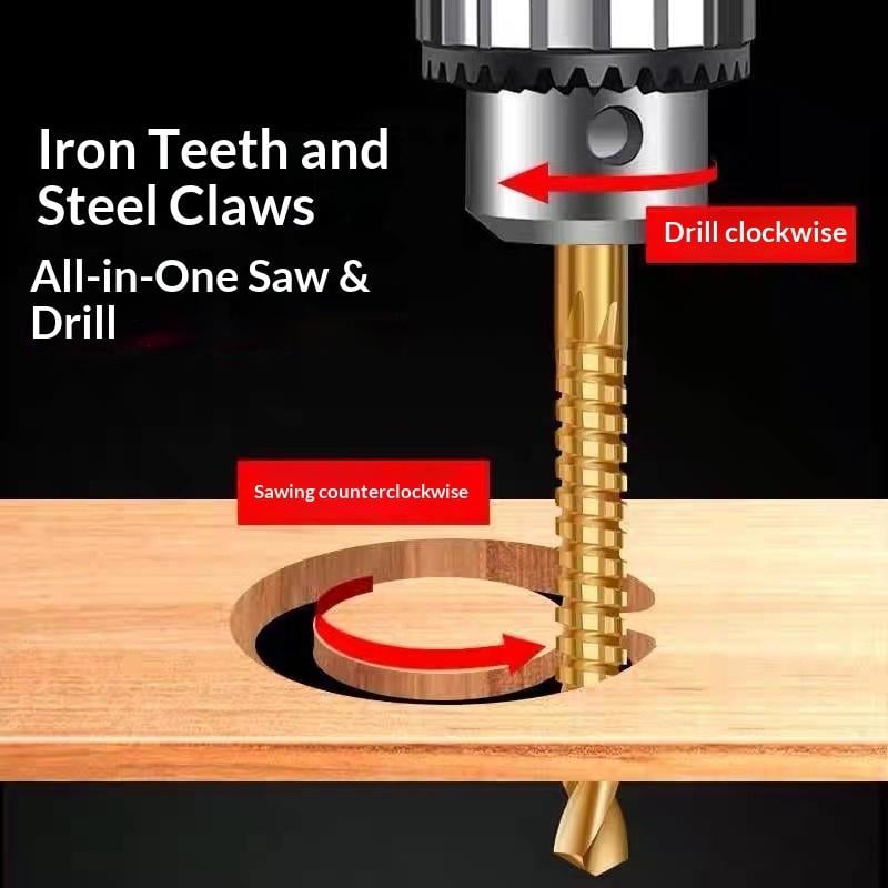 🛠️ 6-Piece Titanium-Coated Drill Bit Set – Drill, Cut & Carve Like a Pro!