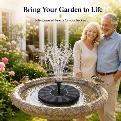 🏆Flash Sale⚡Solar Bath Fountain with 6 Nozzle