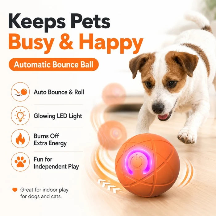 2026 New Contcove® 🐾 Smart Bouncing Ball – Interactive Toy for Cats & Dogs