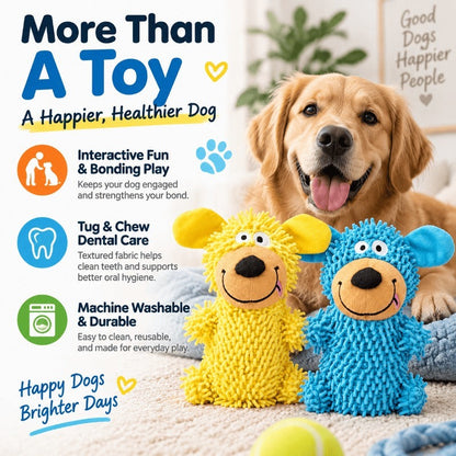🐶 2026 New Contcove® Squeaky Dog Plush Toy – Chew, Play & Help Clean Teeth! 🦷