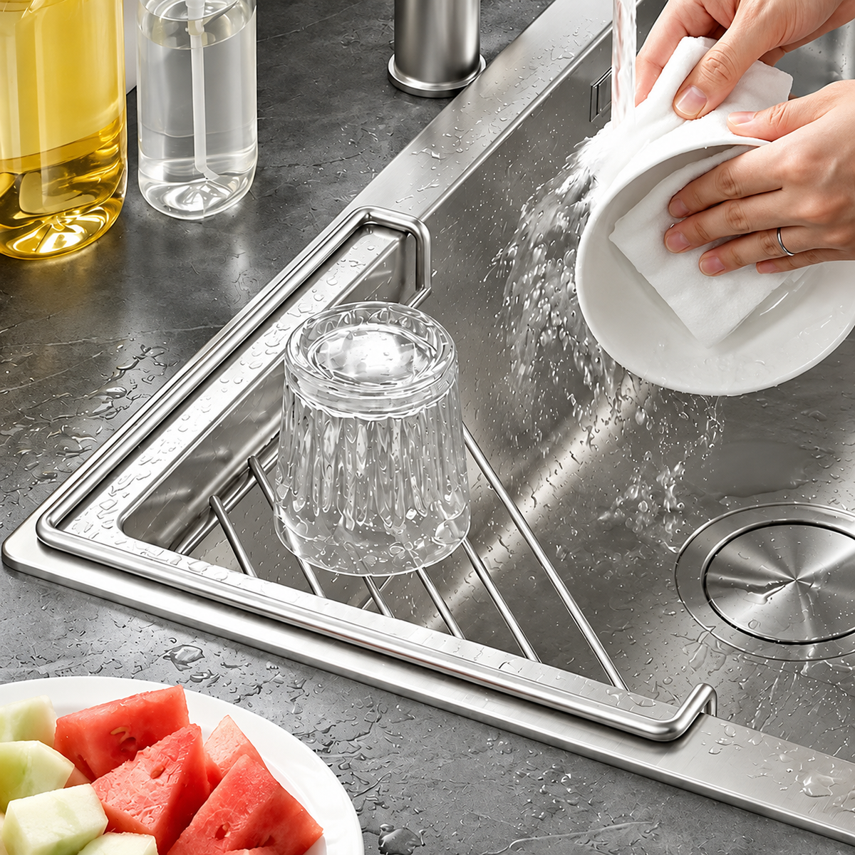 🔥Last Day 57% OFF - Corner Sink Draining Shelf
