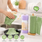 🧽 20-Pack Reusable Plush Cleaning Cloth Roll ✨ ✨Washable & Absorbent