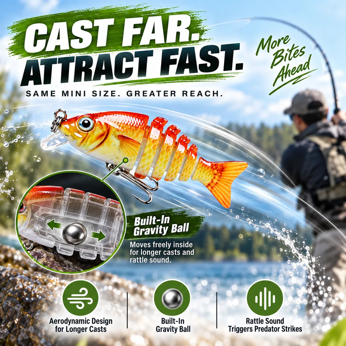 🎣2'' Lifelike Fishing Lures for Freshwater and Saltwate