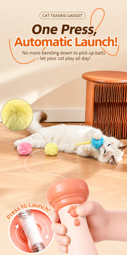🔥Last Day 20% OFF-🐾2026 New Contcove® Electric Cat Teaser Toy – One-Button Launch Interactive Cat Fishing Toy 🎣