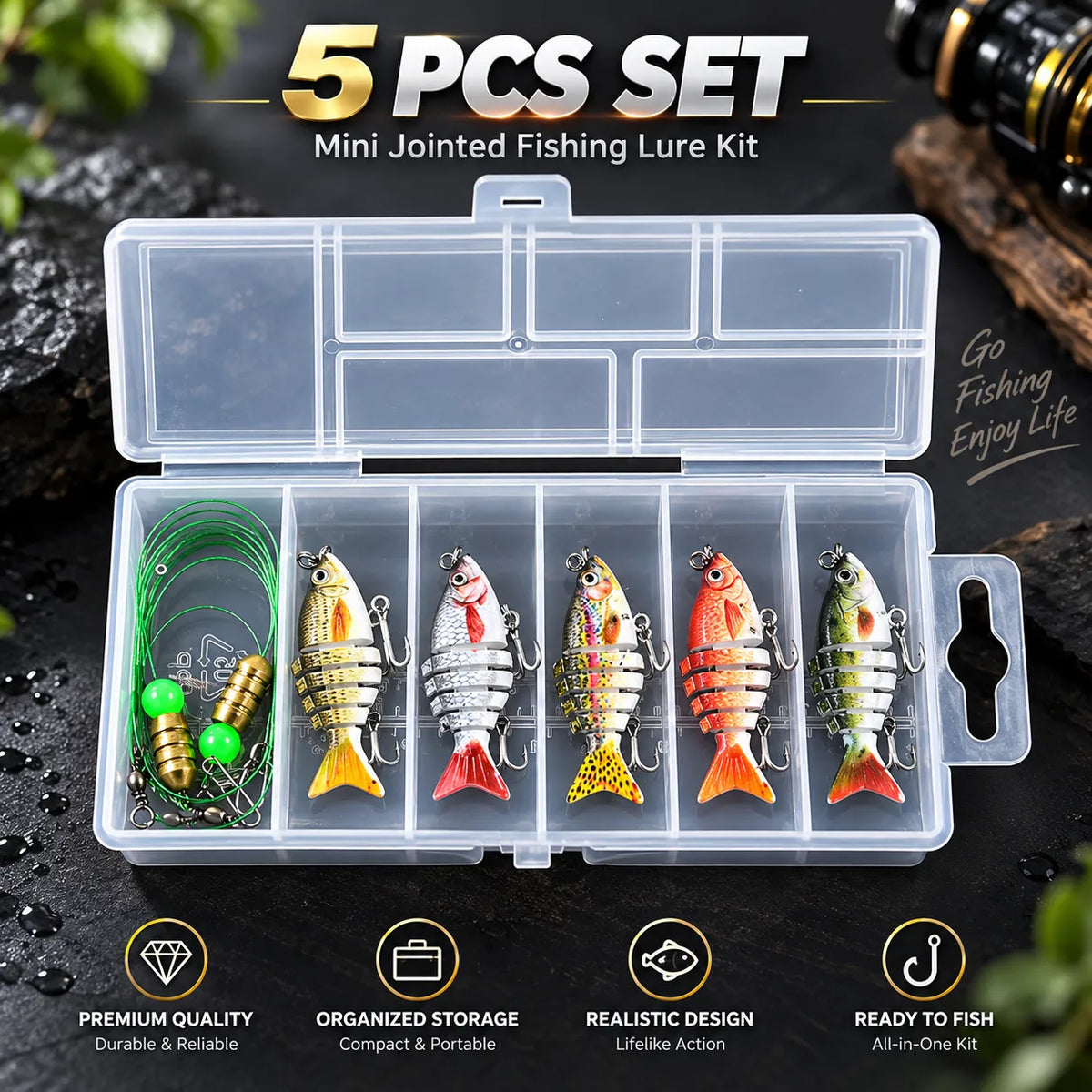 🎣2'' Lifelike Fishing Lures for Freshwater and Saltwate