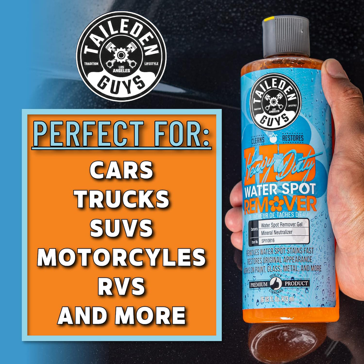 🚗 Pro Water Spot Eraser Gel 💧 Fast Water Spot & Mineral Deposit Remover for Glass, Paint & Chrome ✨