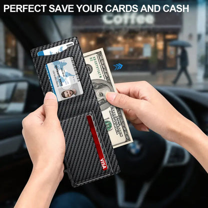 🔥Last Day 20% OFF-🎁2026 New LOVILDS® Men's Minimalist Carbon Fiber Pop-Up Wallet with RFID Blocking