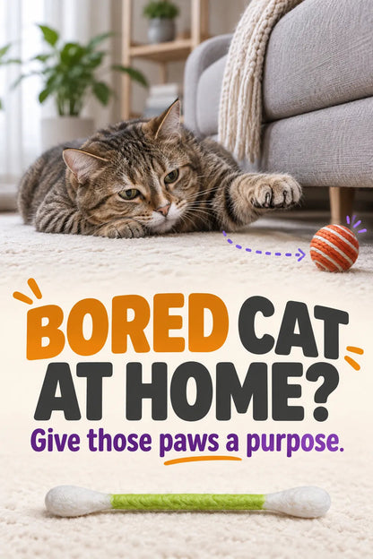 🔥Last Day 20% OFF-🐱2026 New Contcove® Giant Q-Tip Cat Toy – Endless Fun for Bored Cats 🎉