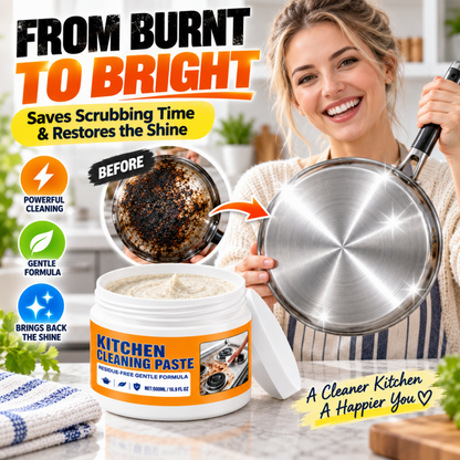 🧽 QIAWI® Multi-Purpose Kitchen Cleaning Paste – Powerful Grease & Stain Remover✨