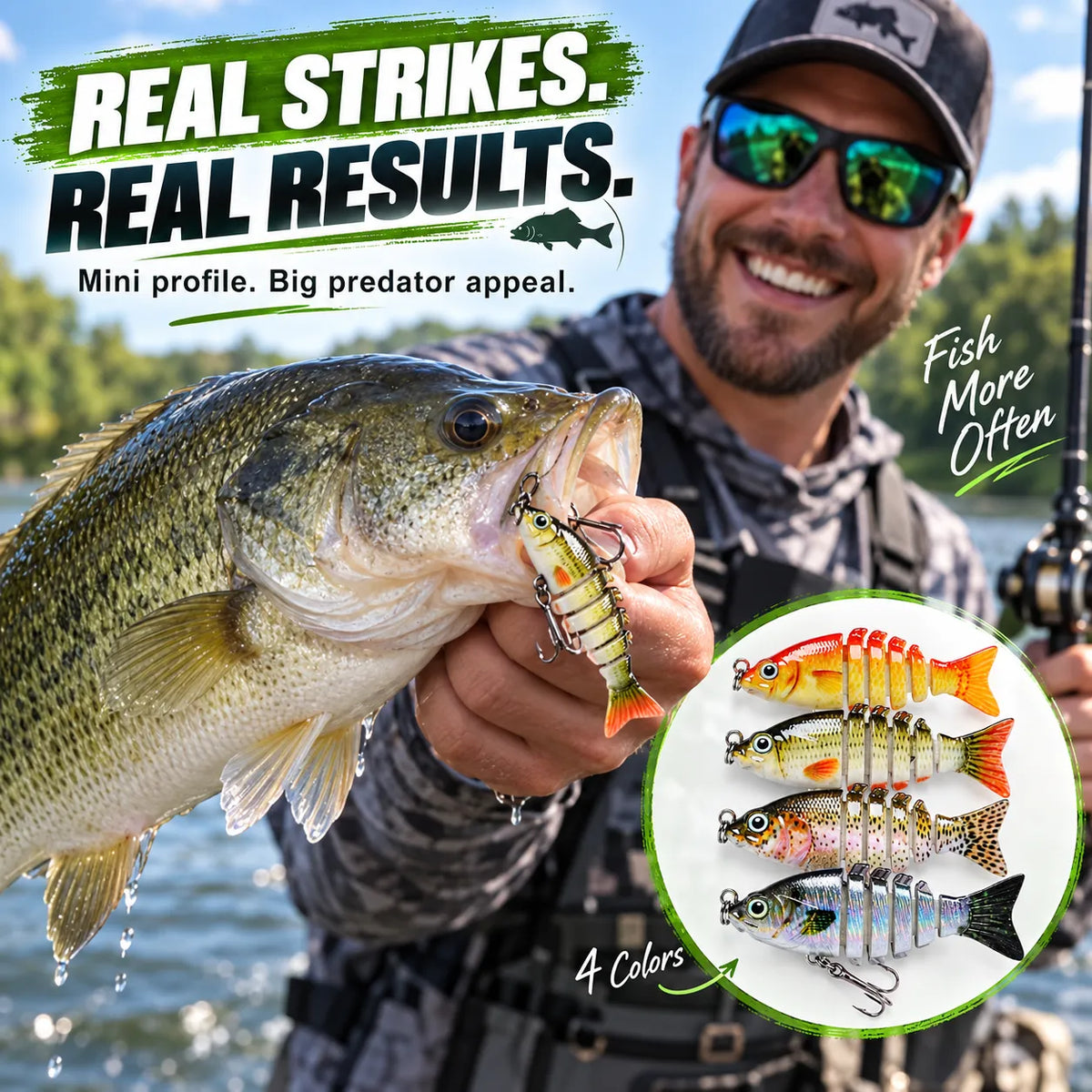 🎣2'' Lifelike Fishing Lures for Freshwater and Saltwate