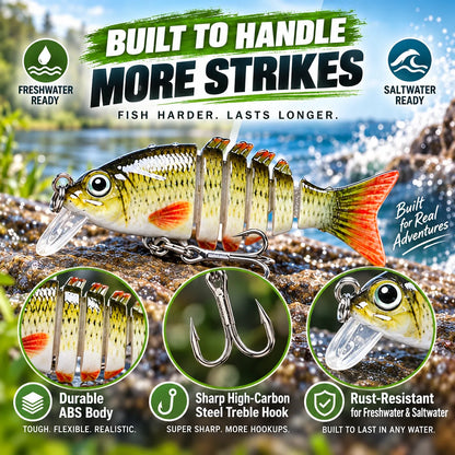 🎣2'' Lifelike Fishing Lures for Freshwater and Saltwate